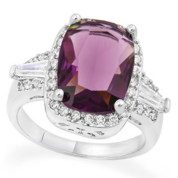 💌Amethyst & White Sapphire Ring💫 - Picture 3 of 8